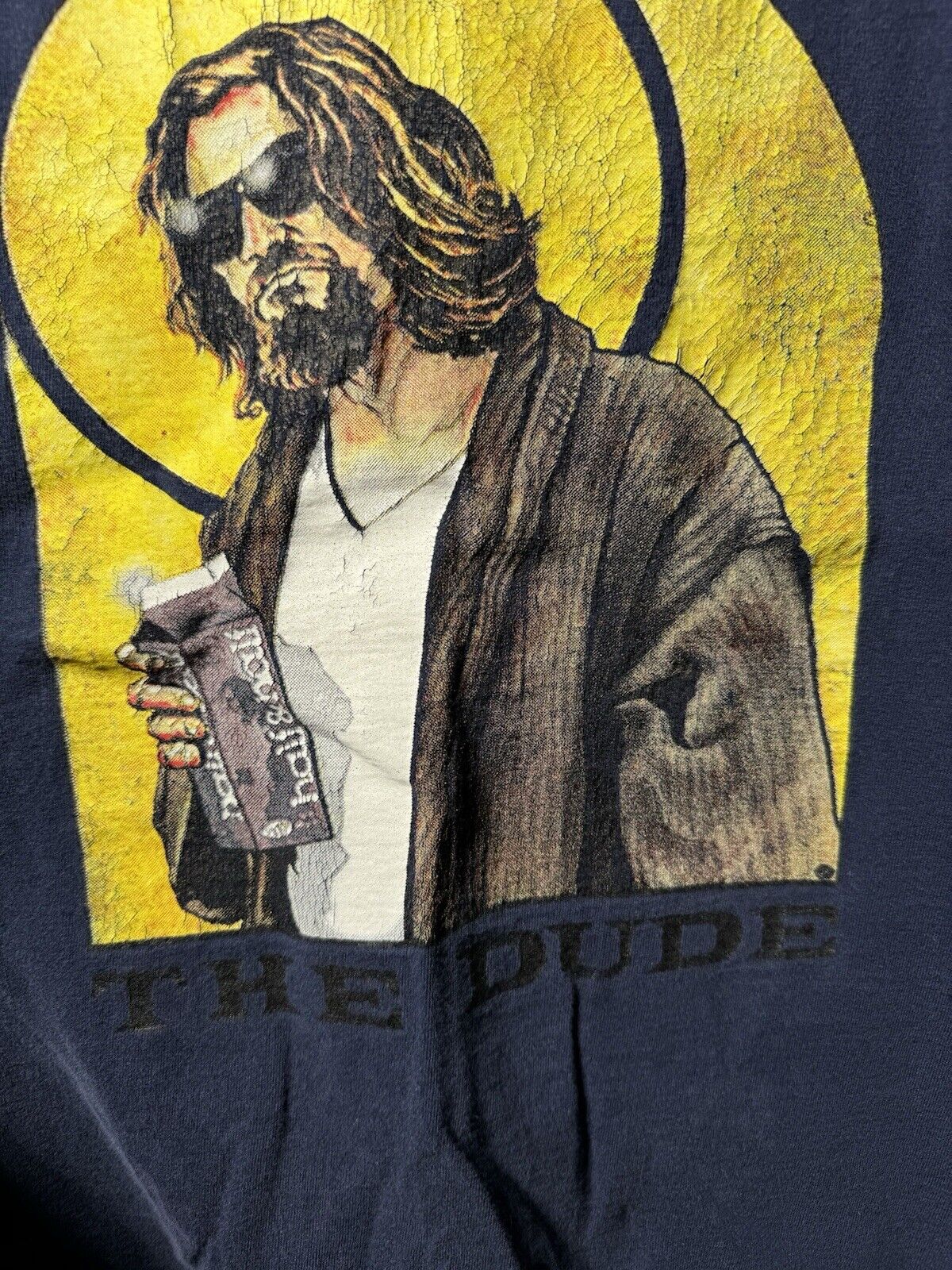 Vintage The Big Lebowski The Dude Movie Photo T-shirt Men’s M Navy 