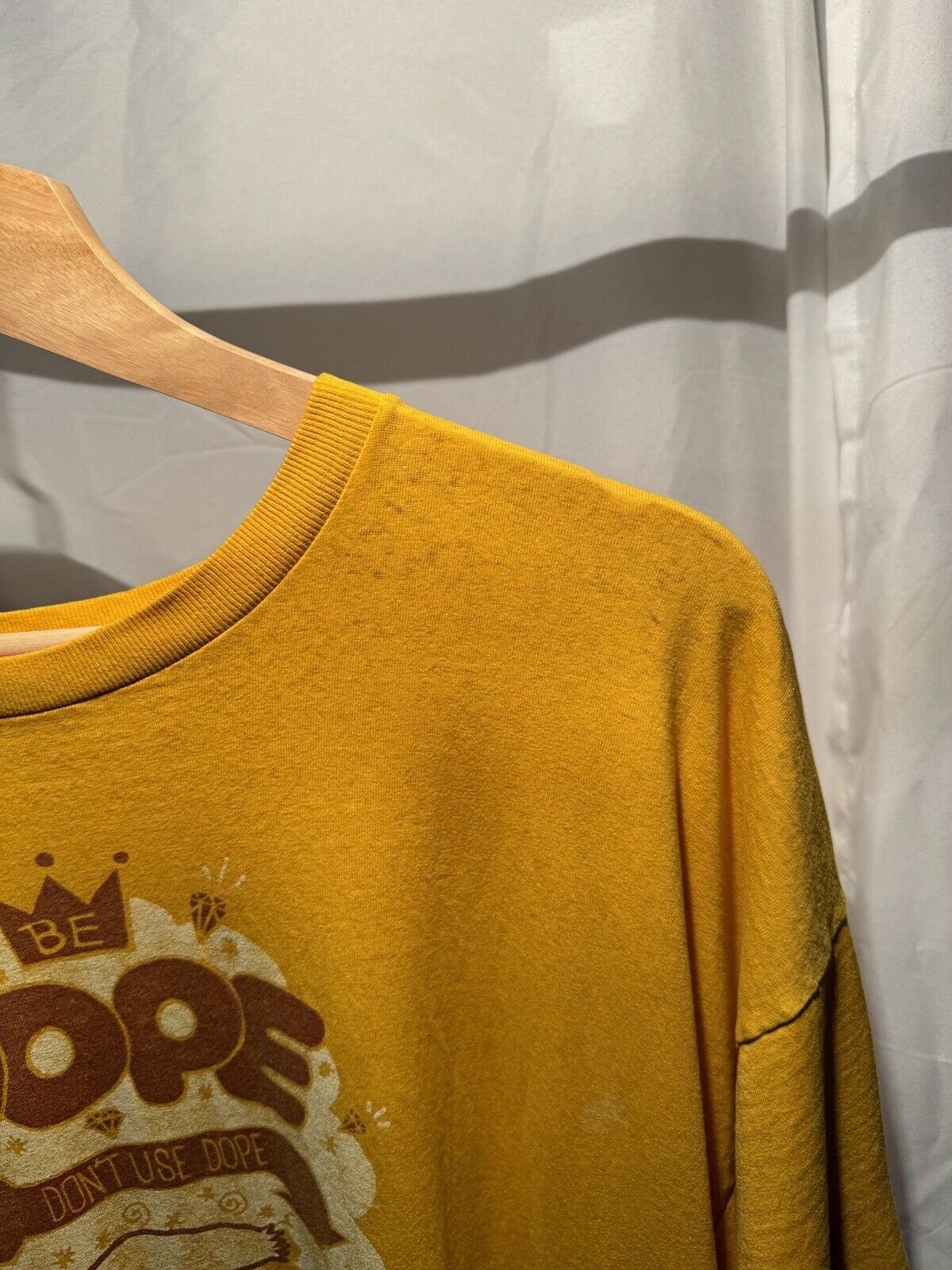 Vintage Be Dope Don’t Use Dope Sucka T-Shirt Yellow Sz XL 