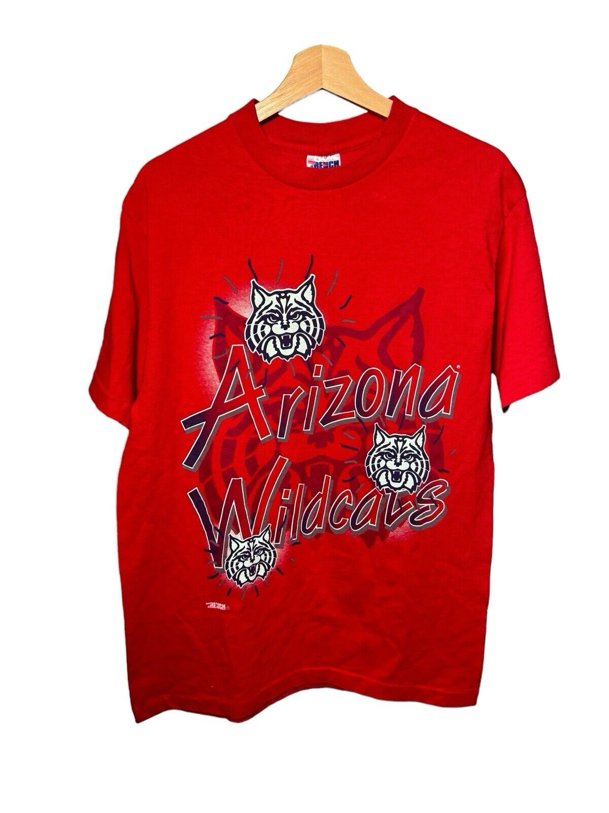 Vintage 90s University of Arizona Wildcats NCAA T-Shirt Men's L Red 