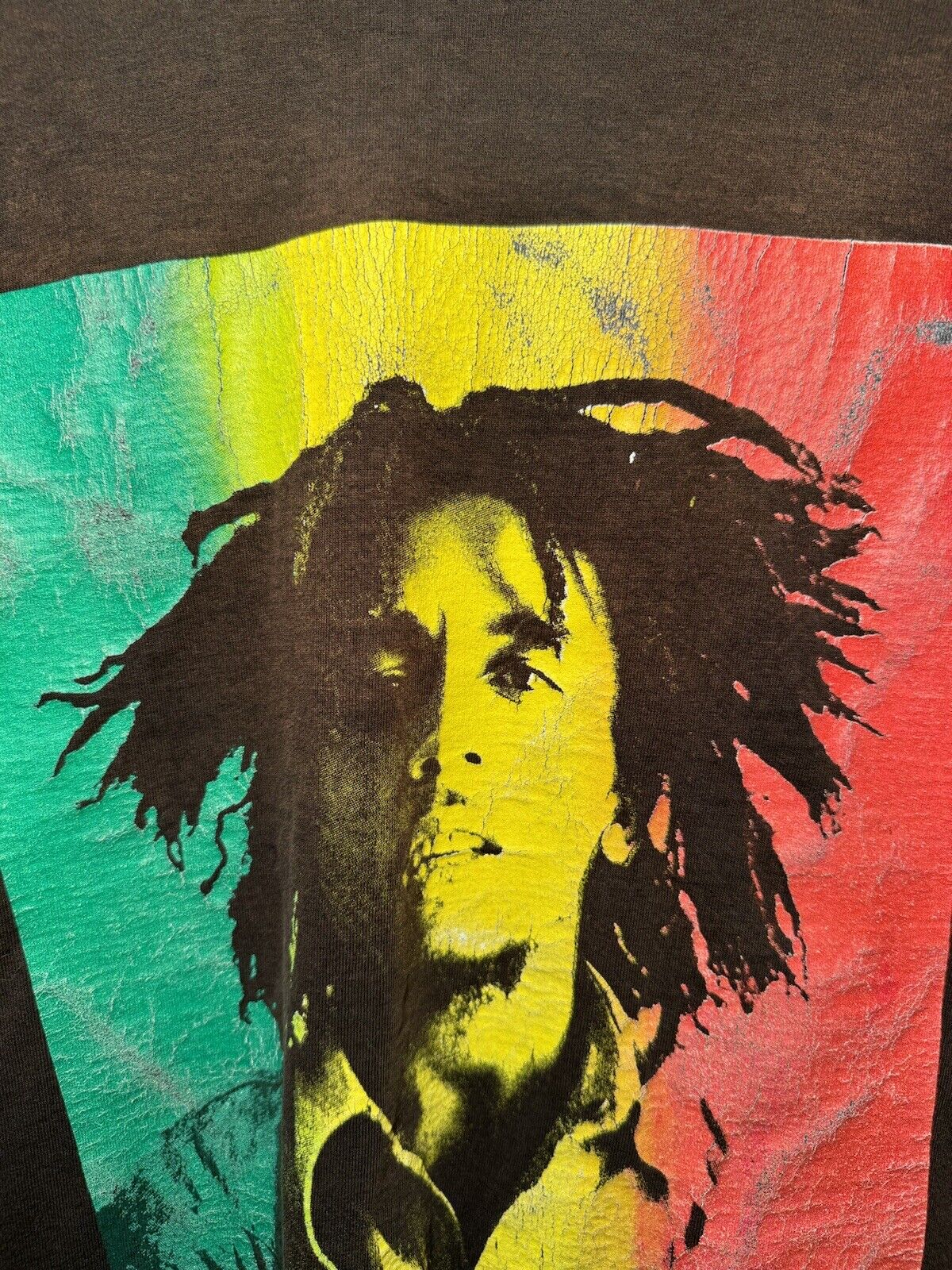 Vtg Bob Marley Shirt Mens XL Rasta Colors Live The Life You Love Distressed 