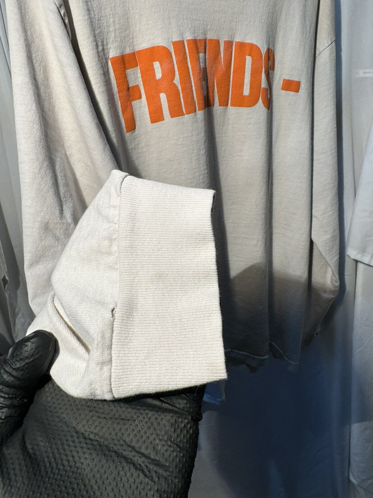 Vintage OG VLONE Friends Long Sleeve T-Shirt Size Large White Double Sided