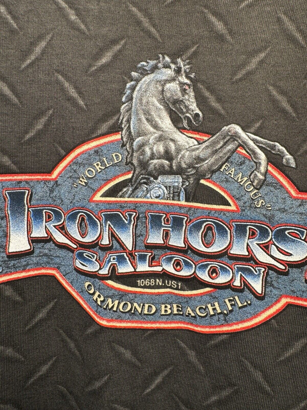 VTG Iron Horse Saloon T-Shirt Mens Large Gray 2008 Florida Bike Week Biker 