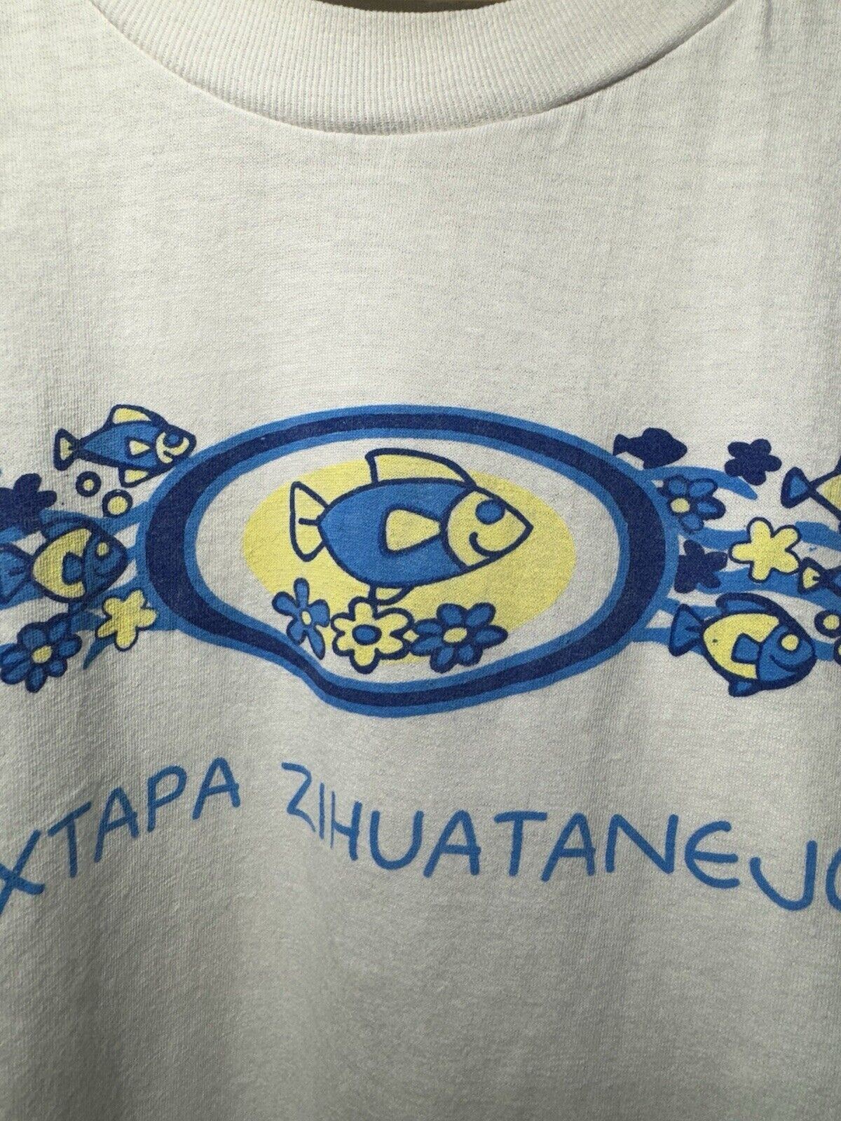 Vintage Mexico Ixtapa Zihuatanejo Fishing T Shirt L 90s Beach Souvenir