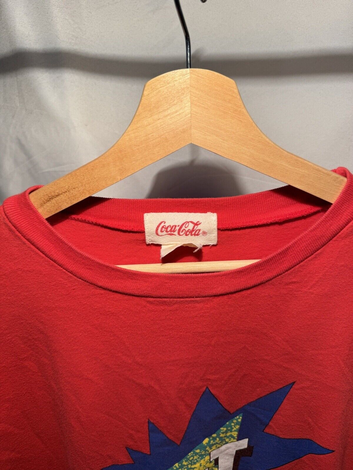 Vintage Coca-Cola Wipeout T-Shirt Men’s Large Red Single Stitched Very Rare 