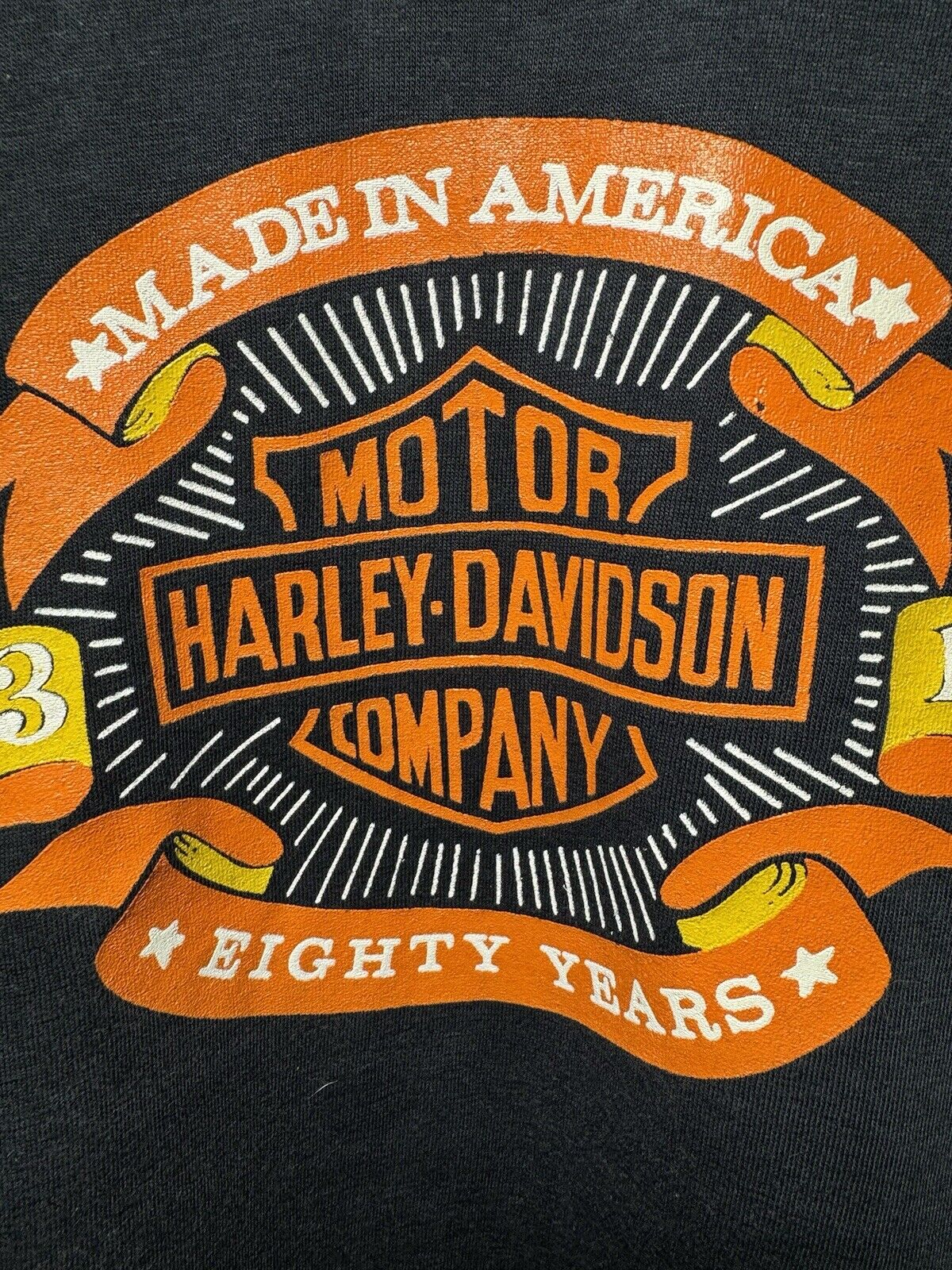 Vintage 80s 1983 Harley Davidson 80 Years T-Shirt Biker USA Rare Sz XL 