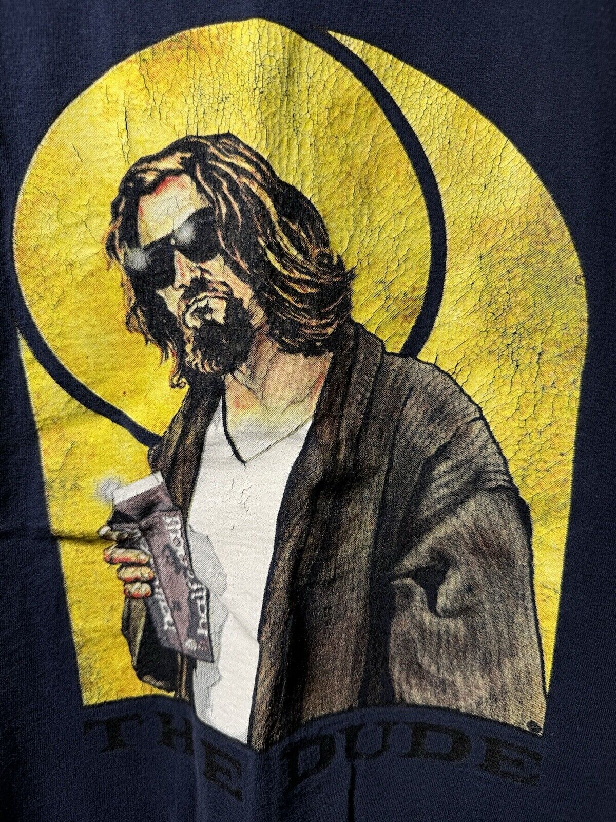 Vintage The Big Lebowski The Dude Movie Photo T-shirt Men’s M Navy 