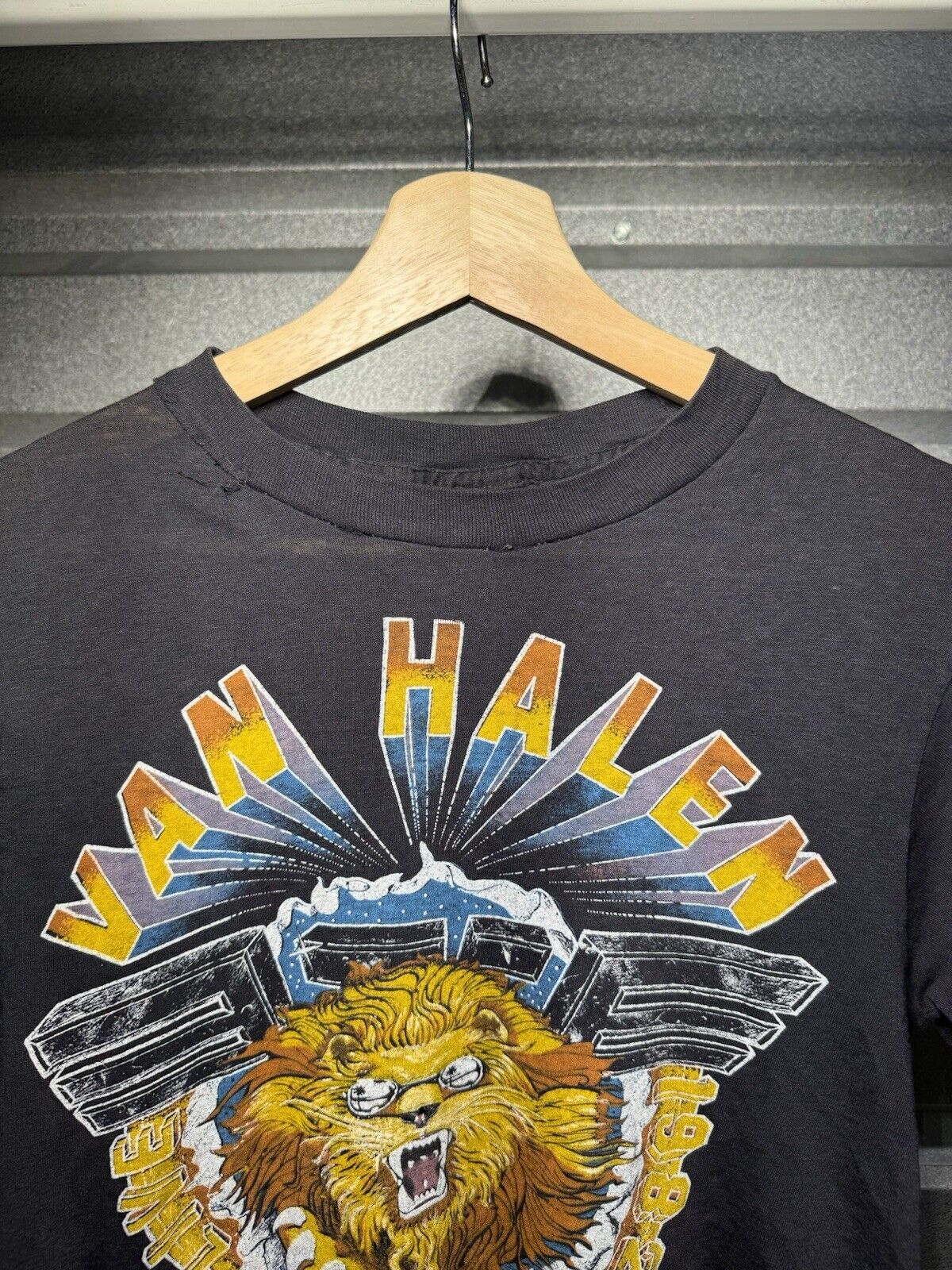 Vintage 1982 Van Halen Hide Your Sheep Down River Live Tour Band Tee Cropped 